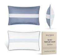 Blau Marité Set 2 Federe Cuscini da Esterno 30x50 cm - Impermeabili, Antimacchia, Resistenti ai Raggi UV - Morbide e Lavabili - Copricuscini Decorativi per Giardino, Balcone, Terrazza - Blu