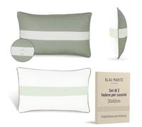 Blau Marité Set 2 Federe Cuscini da Esterno 30x50 cm - Impermeabili, Antimacchia, Resistenti ai Raggi UV - Morbide e Lavabili - Copricuscini Decorativi per Giardino, Balcone, Terrazza - Verde