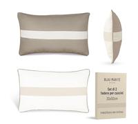 Blau Marité Set 2 Federe Cuscini da Esterno 30x50 cm - Impermeabili, Antimacchia, Resistenti ai Raggi UV - Morbide e Lavabili - Copricuscini Decorativi per Giardino, Balcone, Terrazza - Marrone