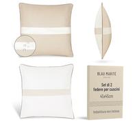 Blau Marité Set 2 Federe Cuscini da Esterno 45x45 cm - Impermeabili, Antimacchia, Resistenti ai Raggi UV - Morbide e Lavabili - Copricuscini Decorativi per Giardino, Balcone, Terrazza - Marrone