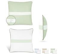Blau Marité Set 2 Federe Cuscini da Esterno 45x45 cm - Impermeabili, Antimacchia, Resistenti ai Raggi UV - Morbide e Lavabili - Copricuscini Decorativi per Giardino, Balcone, Terrazza - Verde