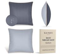 Blau Marité Set 2 Federe Cuscini da Esterno 50x50 cm - Impermeabili, Antimacchia, Resistenti ai Raggi UV - Morbide e Lavabili - Copricuscini Decorativi per Giardino, Balcone, Terrazza - Blu