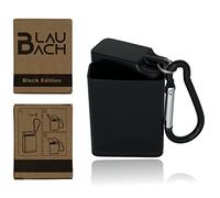 BLAUBACH® Posacenere portatile, inodore, per viaggi, auto, campeggio e festival, colore: nero