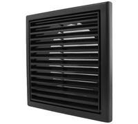 Blauberg UK Decor 155 x 155/100S nero 100 mm 10,2 cm plastica rotondo tubi e raccordi per estrattore ventilazione - nero