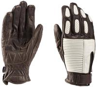 Blauer Banner Guanti da moto, bianco-marrone, taglia L per maschi