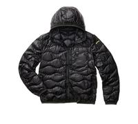 PIUMINO CON CAPPUCCIO E TASCA WAVE Blauer Nero