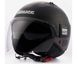 Blauer BET HT Casco Jet, nero-argento, taglia S per maschi