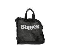 Blauer Borsa Donna S3HANA06/MES Shopping bag traforata Nera con logo Bianco