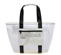 Blauer Borsa Donna S5GOFAN01 Shopping bag mare traforata Bianco Nero