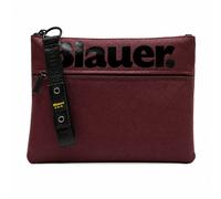 Blauer Borsa Pochette Coney Clutch Donna Uomo sling polso nylon cerato Bordeaux 28x20 cm