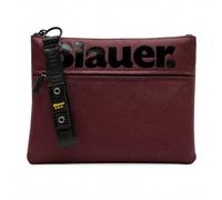 Blauer Borsa Pochette Coney Clutch Donna Uomo sling polso nylon cerato Bordeaux 28x20 cm
