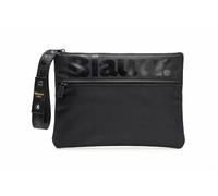 Blauer Borsa Pochette Coney Clutch Donna Uomo sling polso nylon cerato NERO