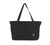 Blauer Borse donna a spalla Nera Shopping bag Borsa zip Nero Nera Logo Metra01