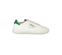 Blauer, ,Shoes ,Uomo ,Bianco ,45 EU Sneaker Uomo in Pelle Bianca con Accenti Verdi