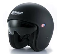 Blauer Casco Jet Demi Jet Pilot 06 Monochrome Moto Scooter Nero H07