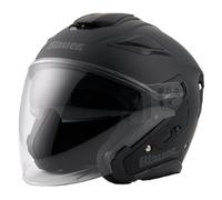Blauer Casco Moto Jet JJ-01 MONO Nero Opaco Doppia visiera ECE2206