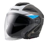 Blauer Casco Moto Jet JJ-01 Titanio Opaco Doppia visiera ECE2206
