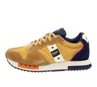 Blauer F3QUEENS01/MES Sneakers Uomo in camoscio e Tessuto Colore Ocra Navy (Ocra, Sistema Taglie Calzature EU, Adulto, Numero, Media, 40)