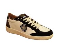 Blauer, F4MURRAY01, Sneakers Leather, Moda Fashion Uomo (White Black Brown, Sistema Taglie Calzature EU, Adulto, Numero, Media, 42)
