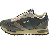 Blauer F5ryder01 Sneakers Con Lacci In Tessuto/camoscio Da Uomo MILITARE/NAVY 45