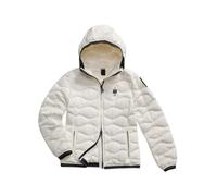 PIUMINO CON CAPPUCCIO AD ONDE CAMELIA DONNA Blauer Bianco
