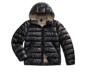 Blauer Giacca Corta Adams Piumino Uomo Misto Poliestere Nero/Beige S