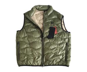 Blauer Gilet Full Zip Imbottito Ovatta Verde Uomo