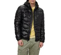 Blauer giubbino imbottito uomo Wave con cappuccio nero