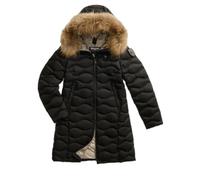 Blauer Giubbino lungo Impermeabile, Piumino lungo da donna AD ONDE LYNEL 25WBLDK03527, 3527, 250GR. (IT, Testo, M, Regular, Regular, 999EI NERO interno beige)