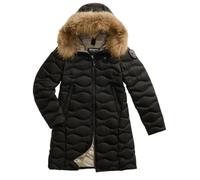 Blauer Giubbino lungo Impermeabile, Piumino lungo da donna AD ONDE LYNEL 25WBLDK03527, 3527, 250GR. (IT, Testo, S, Regular, Regular, 999EI NERO interno beige)