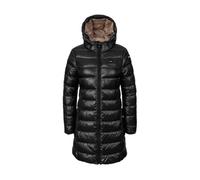 Blauer Giubbino lungo Impermeabile Trench Imbottito in ovatta da donna, MICRO RIP, modello ADELAIDE 25WBLDK02069 (IT, Testo, L, Regular, Regular, 999EI NERO interno beige)