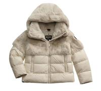 Blauer giubbotto ecopelliccia e nylon piumino Sorona Aura FANEVIL beige