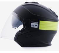 Casco jet Blauer Hacker BTR in fibra Nero Nero Neo Giallo M1