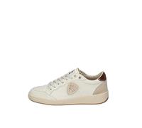 Blauer OLYMPIA21 White Brown Bianco Scarpe Donna Sneakers Pelle Lacci Logo Glitter 38