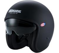 Casco Jet Blauer Pilot 06 Monochrome Nero Opaco L