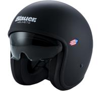 Casco Jet Blauer Pilot 06 Monochrome Nero Opaco S