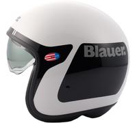 Casco Jet Blauer Pilot 06 Go Grafica Bianco Nero Lucido L