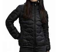 PIUMINO CON CAPPUCCIO AD ONDE CAMELIA DONNA Blauer Nero