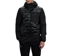 Blauer piumino Alberti in nylon e neoprene nero