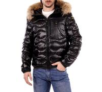 Blauer Piumino giubbotto Corto Wave Nero Uomo con Pelliccia
