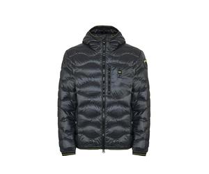 Blauer Piumino Uomo con Cappuccio e Trama ad Onde Wave 25WBLUC03074 8057629802876 - XL