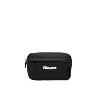 BLAUER Pochette Rene' uomo con doppia tasca esterna e cinturino Nero Profondità 5 cm Lunghezza 20 cm Altezza 12 cm Poliestere
