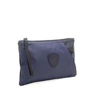 Blauer Pochette Uomo S6TARO01 Blu Navy in tessuto logo borsello a mano borse a mano da uomo