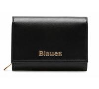 Blauer portafoglio donna nero con logo dorato 10x13x3 cm