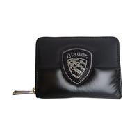 Blauer Portamonete Palm Linea Quadrata Donna Ecopelle Nero