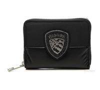 Blauer Portamonete Palm Linea Quadrata Donna Ecopelle Nero