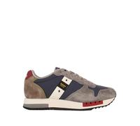 Blauer QUEENS01 Navy Brown Blu Marrone Scarpe Uomo Sneakers Lacci camoscio Tessuto 41