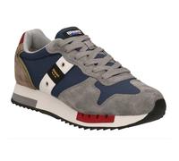 Blauer QUEENS01 Navy Brown Blu Marrone Scarpe Uomo Sneakers Lacci camoscio Tessuto 46