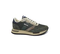 BLAUER RYDER01 military navy verde scarpe uomo sneakers lacci camoscio pelle te