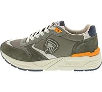 Blauer S5ray02 Sneakers Con Lacci In Tessuto/camoscio Da Uomo MILITARY/TAUPE 43